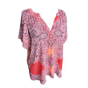 NWT Paisley Pink Sheer Top